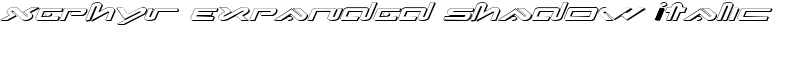 Xephyr Expanded Shadow Italic Font