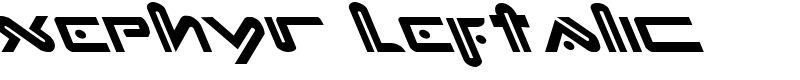 Xephyr Leftalic Font