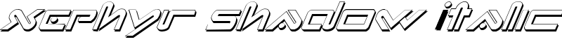 Xephyr Shadow Italic Font