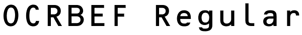 OCRBEF Regular Font