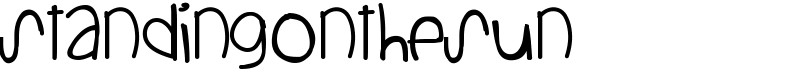 StandingOnTheSun Font