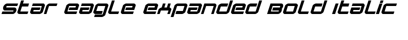 Star Eagle Expanded Bold Italic Font