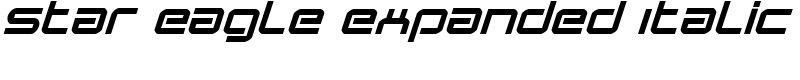 Star Eagle Expanded Italic Font