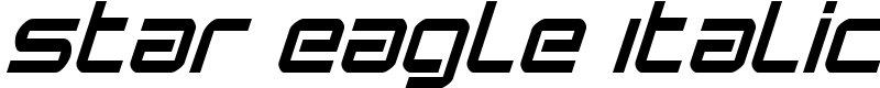 Star Eagle Italic Font