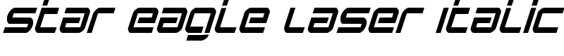 Star Eagle Laser Italic Font
