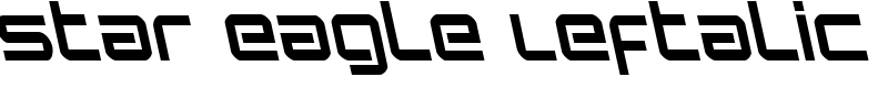 Star Eagle Leftalic Font