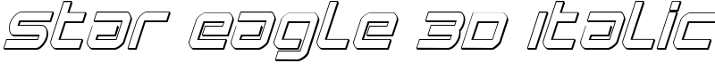 Star Eagle 3D Italic Font