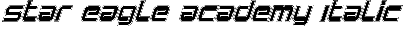 Star Eagle Academy Italic Font