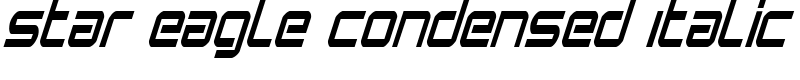 Star Eagle Condensed Italic Font