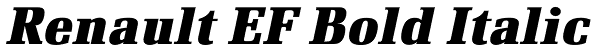 Renault EF Bold Italic Font