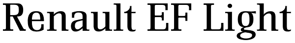 Renault EF Light Font