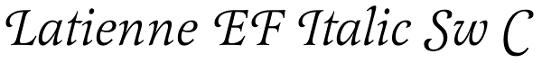 Latienne EF Italic Sw C Font