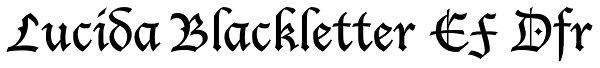 Lucida Blackletter EF Dfr Font