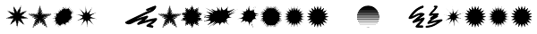 Rich Dingbats & Bursts Font