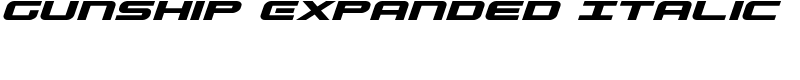 Gunship Expanded Italic Font
