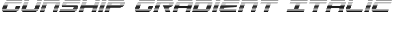 Gunship Gradient Italic Font