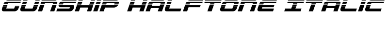 Gunship Halftone Italic Font