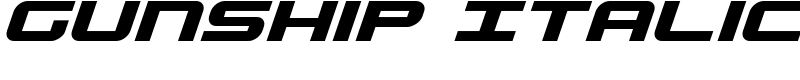 Gunship Italic Font