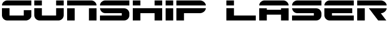 Gunship Laser Font