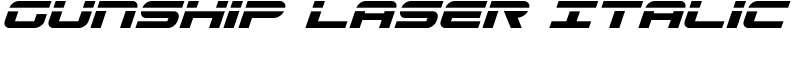 Gunship Laser Italic Font
