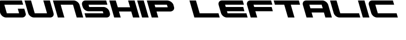 Gunship Leftalic Font