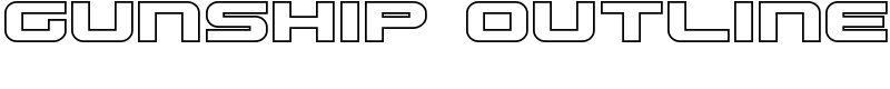 Gunship Outline Font