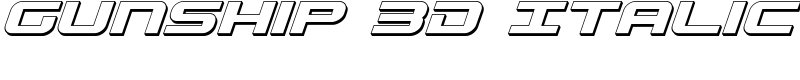 Gunship 3D Italic Font