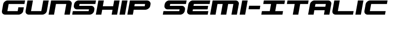 Gunship Semi-Italic Font
