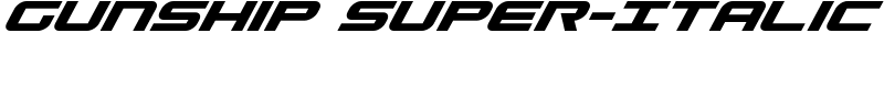 Gunship Super-Italic Font