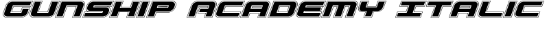 Gunship Academy Italic Font