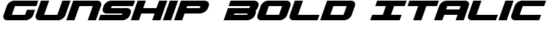 Gunship Bold Italic Font