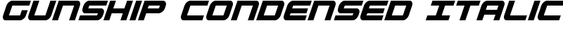 Gunship Condensed Italic Font