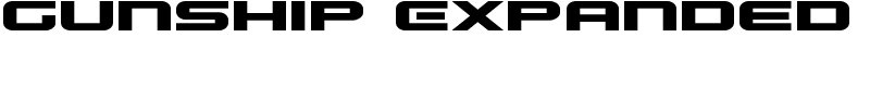 Gunship Expanded Font