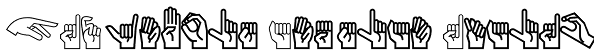 PIXymbols Ameslan Italic Font