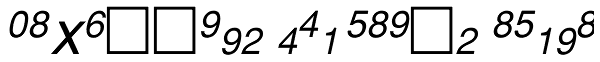 PIXymbols Fractions Italic Font