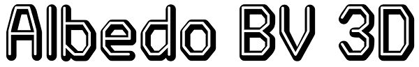 Albedo BV 3D Font