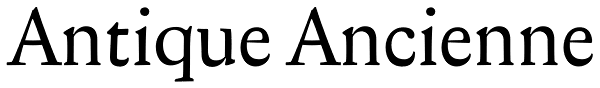 Antique Ancienne Font
