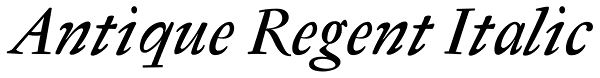 Antique Regent Italic Font