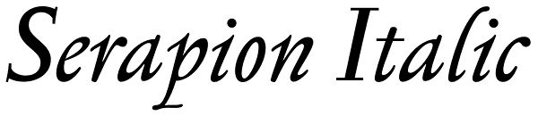 Serapion Italic Font