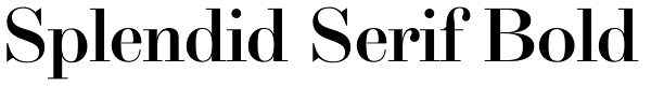 Splendid Serif Bold Font