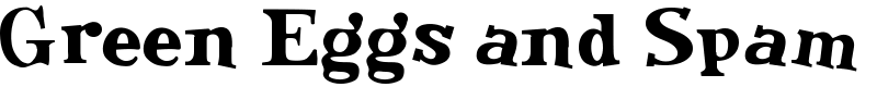Green Eggs and Spam Font
