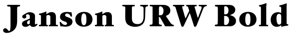 Janson URW Bold Font