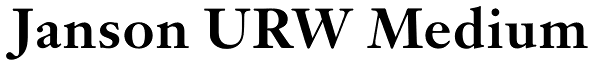 Janson URW Medium Font