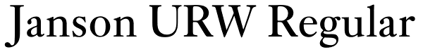 Janson URW Regular Font