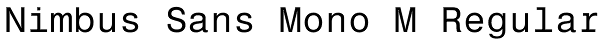 Nimbus Sans Mono M Regular Font