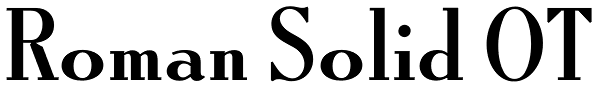 Roman Solid OT Font
