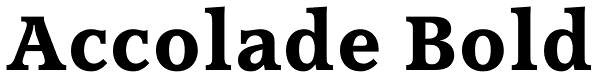 Accolade Bold Font