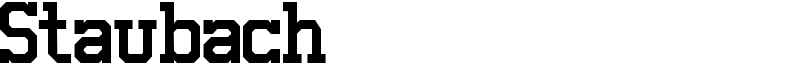 Staubach Font