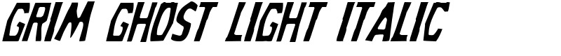 Grim Ghost Light Italic Font