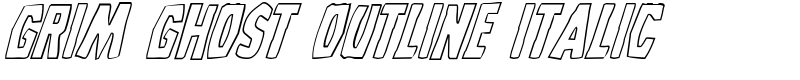 Grim Ghost Outline Italic Font